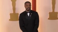 Oscars 2023: Creed III Star Michael B Jordan Looks Stylish in a Suit on the Red Carpet for the 95th Academy Awards (Watch Video)