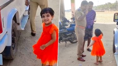 Little Girl Greets Kerala Cop with a Salute, Policeman Responds With Same Gesture; Video Goes Viral