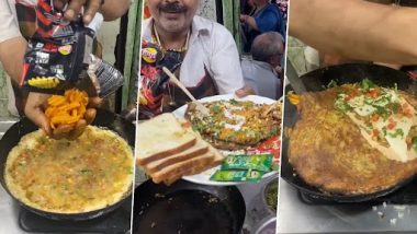Bizarre! Street Food Vendor Prepares Omelet With Max Lays and Cheese, Weird Food Experiment Trends on Instagram (Watch Video)