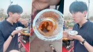 Korean YouTuber Left Pleasantly Surprised As He Tastes Pani Puri, Requests More From Street Vendor (Watch Video)