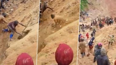 Nine Trapped Miners Make Miraculous Escape as Gold Mine Collapses in Democratic Republic of Congo (Watch Video)