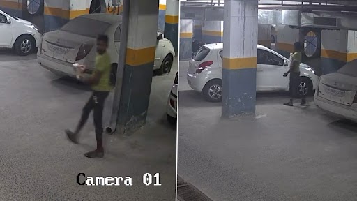 Noida: Terminated From Job, Angry Man Pours Acid on 14 Cars in Maxblis White House Society, Incident Caught on CCTV Camera (Watch Video)