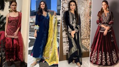 Alia Bhatt, Mrunal Thakur & Other B-town Beauties in Pretty Velvet Outfits!