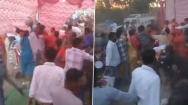 Punjab: Wedding Venue Turns Into Fighting Ring After Clash Erupts Over Dowry Demand in Fazilka (Watch Video)