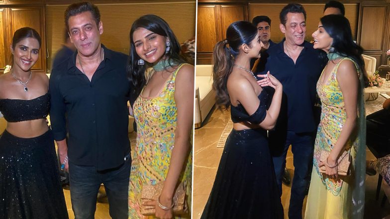 Maine Pyar Kiya in The Multiverse: Salman Khan Posing With Bhagyashree's Daughter as Well as Mohnish Bahl's Daughter in This Pic Will Make You Nostalgic!