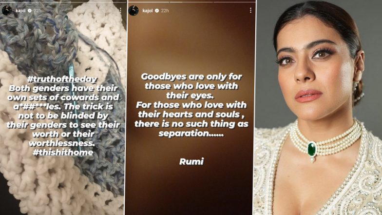 Kajol Pens Cryptic Message on Social Media, Takes Dig at ‘Cowards’ and ‘Worthless’ People (View Pic)