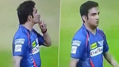 Gautam Gambhir Silences RCB Fans With ‘Finger on Lips’ Gesture After LSG’s Last-Ball Victory in IPL 2023