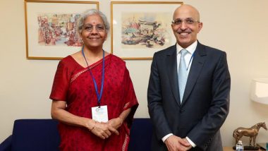 Finance Minister Nirmala Sitharaman Meets Saudi Counterpart Mohammed Aljadaan at Annual IMF Spring Meetings; Global Debt Crisis, G20 Agenda Discussed