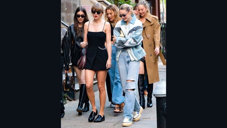 Taylor Swift Looks Gorgeous in Black Minidress As She Steps Out for Girls Night with Blake Lively, Gigi Hadid and the Haim Sisters (View Pic)