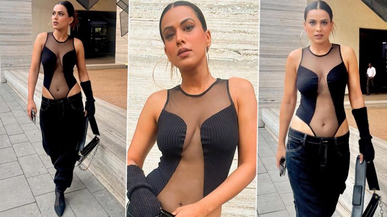 Nia Sharma Looks Flaunts Her Hot Torso As She Steps Out in Black Bodysuit and Jeans (View Post)