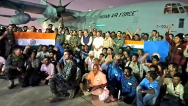 Operation Kaveri: 12th Batch of 135 Stranded Indians Leaves Crisis-Hit Sudan for Jeddah (Watch Video)