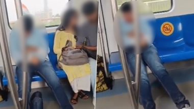 Guy Masturbates Inside Delhi Metro Viral Video: Disgusting Clip Shows Man Jerking Off While Watching Phone in Front of Fellow Commuters!