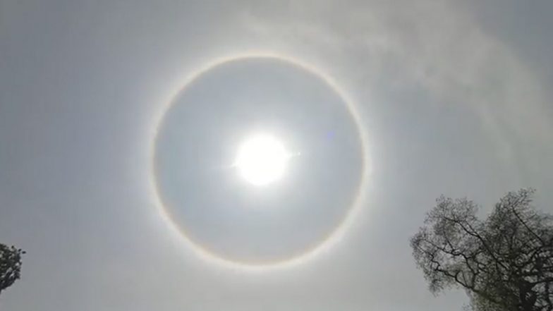 Halo ring around 2025 sun