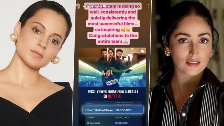 Chor Nikal Ke Bhaga: Kangana Ranaut Lauds Yami Gautam for Quality Delivering Successful Films, Calls Her ‘Inspiring’ (View Pic)