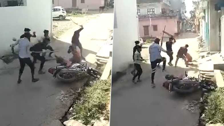 Uttar Pradesh: Miscreants Mercilessly Thrash Two Youths With Sticks in Lucknow, Case Registered After Disturbing Video Surfaces