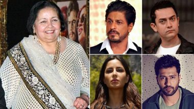 Pamela Chopra’s Prayer Meet: Shah Rukh Khan, Katrina Kaif, Vicky Kaushik, Aamir Khan and Other B-Town Celebs Pay Their Last Respects (Watch Video)