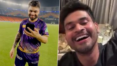 ‘Rinku Bhaiya Zindabad’ Shreyas Iyer Video Calls Rinku Singh After His Last Over Heroics in GT vs KKR IPL 2023 Match