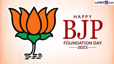 BJP Foundation Day 2023 Images & BJP Sthapna Diwas HD Wallpapers for Free Download Online: Messages, Slogans, Status and Quotes To Observe BJP Establishment Day