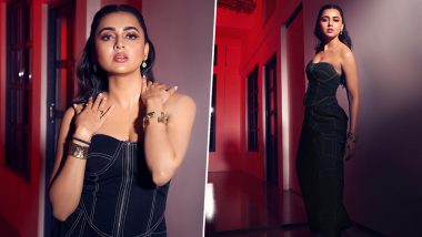 Tejasswi Prakash Looks Stunning in Navy Blue Sleeveless Denim Jumpsuit and You Do Not Want to Miss Out! (View Pics)