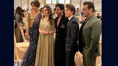 Shah Rukh Khan, Salman Khan, Tom Holland and Zendaya Pose With Nita Ambani at NMACC Event (View Pic)