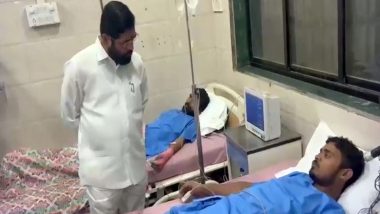 Bhiwandi Building Collapse: Maharashtra CM Eknath Shinde Meets Injured in Indira Gandhi Hospital, Assures Medical Assistance (Watch Video)