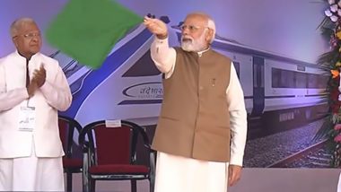 PM Narendra Modi Flags Off Bhopal-Delhi Vande Bharat Express Train, Interacts With Schoolchildren Onboard (Watch Video)