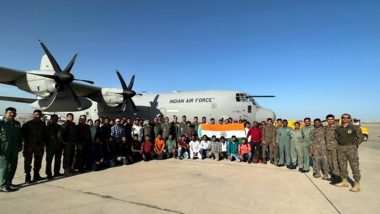 Operation Kaveri: Indian Air Force C-130J Aircraft With 40 Passengers Onboard Takes Off From Jeddah for Delhi (See Pics)