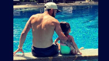 Virat Kohli Spends Quality Time with Daughter Vamika, Shares Adorable Photo with Her by the Pool (View Pic)