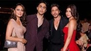 Pathaan Star Shah Rukh Khan Poses Alongside Wife Gauri Khan and Kids Aryan and Suhana Khan in This Happy Family Photo!