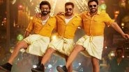 Kisi Ka Bhai Kisi Ki Jaan Song 'Ventamma': Salman Khan, Ram Charan and Venkatesh Daggubati Shake a Leg in This Power-Packed Dance Number (Watch Video)