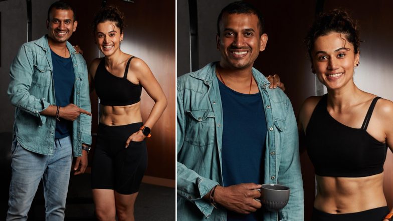 Taapsee Pannu Flaunts Washboard Abs in New Stills With Gym Trainer Sujeet Kargutkar (View Pics)