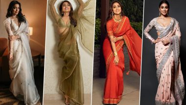 5 Sarees From Shriya Saran's Wardrobe That are Perfect for Your Wedding Soirees!