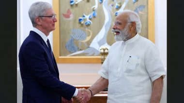 Tim Cook Meets PM Narendra Modi: Apple CEO Shares Handshake Photo From His Meeting With Indian Prime Minister