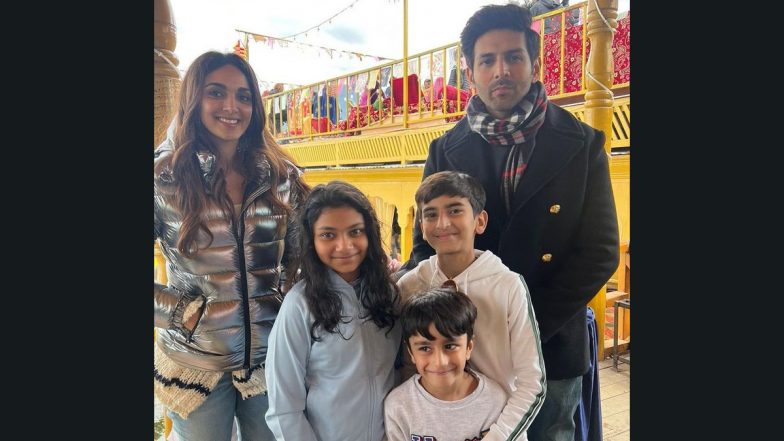Satyaprem Ki Katha: Kartik Aaryan and Kiara Advani Pose With Their Cute Little Fans in Kashmir (View Pic)