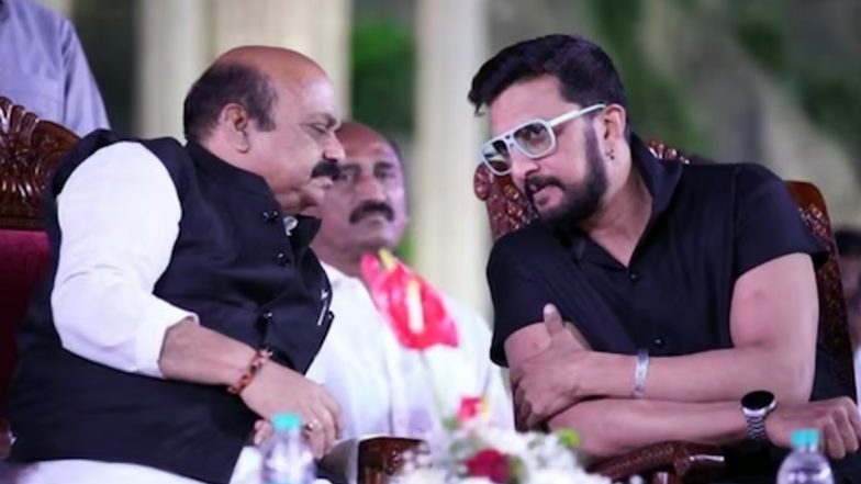 Kichcha Sudeepa Extends Support to Karnataka Chief Minister Basavaraj Bommai; Kannada Star Confirms He Isn’t Joining BJP