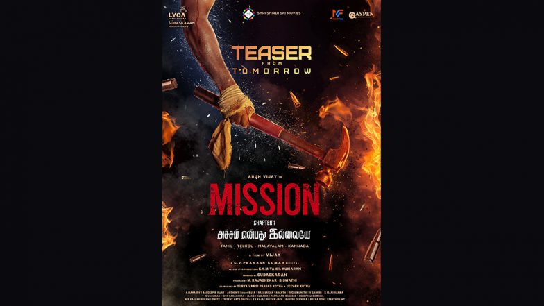 Mission Chapter I: Teaser of Arun Vijay, Amy Jackson and Nimisha Sajayan's Upcoming Film to Drop on This Date and Time!