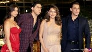 Salman Khan Poses With Shah Rukh Khan&rsquo;s Family at the Grand Opening of Nita Mukesh Ambani Cultural Centre (Watch Video)