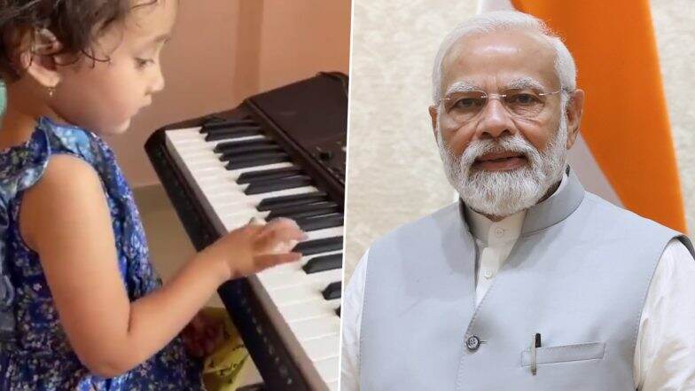 PM Narendra Modi Praises 'Exceptional Talent' of Little Girl Shalmalee After Video of Her Playing Piano to Tune of Kannada Poem Surfaces