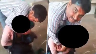 Uttar Pradesh Shocker: Teacher Molests Student on Pretext of Confiscating Colours From Student on Holi in Mirzapur, Arrested (Disturbing Video)