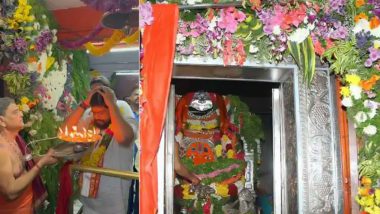 Hanuman Jayanti 2023: Adipurush Director Om Raut Visits Karmanghat Hanuman Temple to Seek Blessings (View Pics)