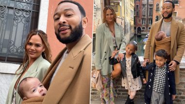 Chrissy Teigen Defends Husband John Legend Holding Daughter Esti in Baby Wrap, Says ‘This Is How She Is Comfortable’ (View Pics)