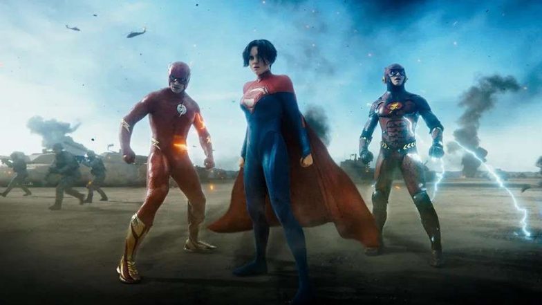 The Flash Drops New Still Featuring Ezra Miller's Speedster and Sasha Calle's Supergirl; Twitterati Calls Out Movie For Visual Looking So 'Fake'!