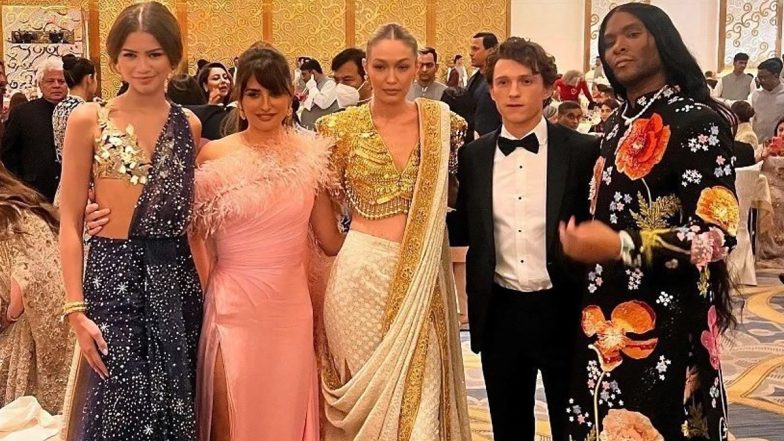 Zendaya, Tom Holland, Gigi Hadid, Penelope Cruz and Law Roach Pose Together at NMACC Event in Mumbai (View Viral Pic)