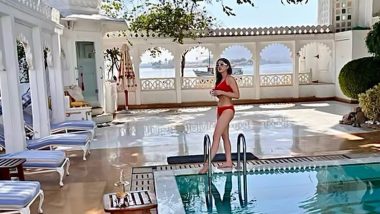 Sara Ali Khan Sizzles in Red Bikini as She Gives a Sneak Peek From Her Udaipur Getaway (View Pics)