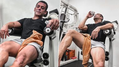 Salman Khan Sweats It Out at Gym in Latest Photo, Calls It ‘Love Hating Legs Day’ (View Post)