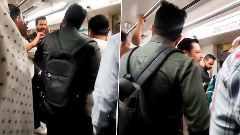 Delhi Metro Fight Video! Two Men Engage in Heated Argument Over Seat, Video Goes Viral