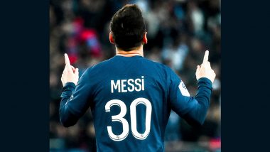 Lionel Messi Ties Cristiano Ronaldo’s Record, Becomes the Joint-Highest Goal Scorer in European Top Five Leagues During PSG’s 3–1 Victory Over Lens in Ligue 1