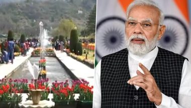 Tulip Season in Jammu and Kashmir: PM Narendra Modi Praises Scenic Beauty of J&K, Tweets on Asia's Largest Tulip Garden in Srinagar