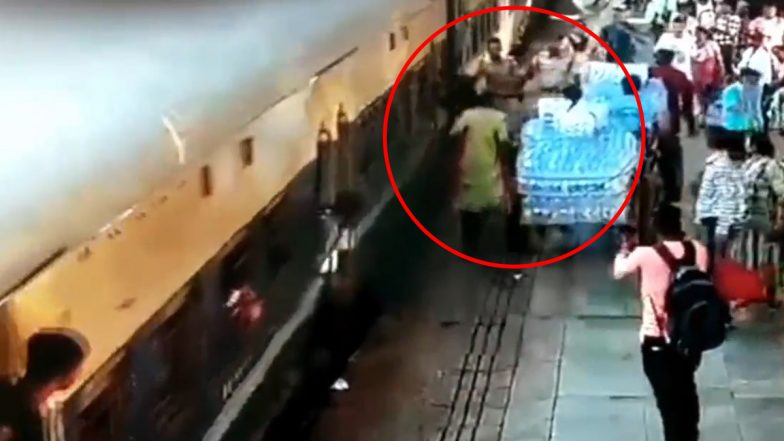 RPF Constable Saves Two Women From Falling Under Moving Train at Surat Railway Station, Video Goes Viral