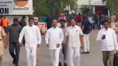 Telangana SSC Paper Leak Case: State BJP President Bandi Sanjay Released From Karimnagar Jail on Bail (Watch Video)